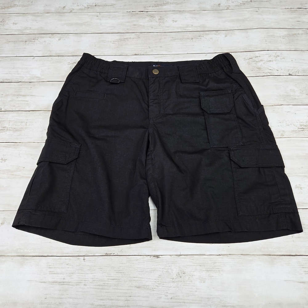 5.11 Tactical Series Cargo Shorts Ripstop Womens 8 Black Utility Hiking Mid Rise